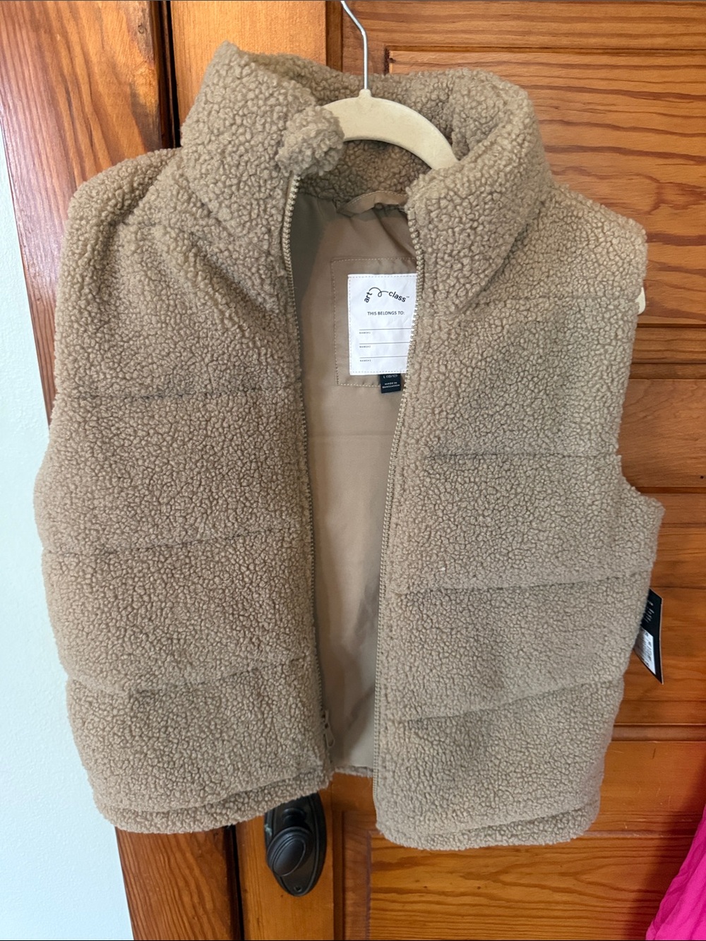 Target Kids Tan Sherpa Puffer Vest